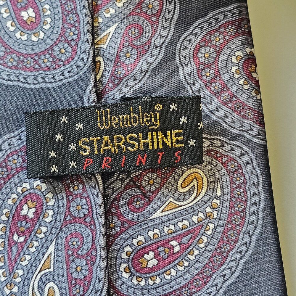 Vintage Wembley Starshine Paisley Tie - Picture 4 of 8